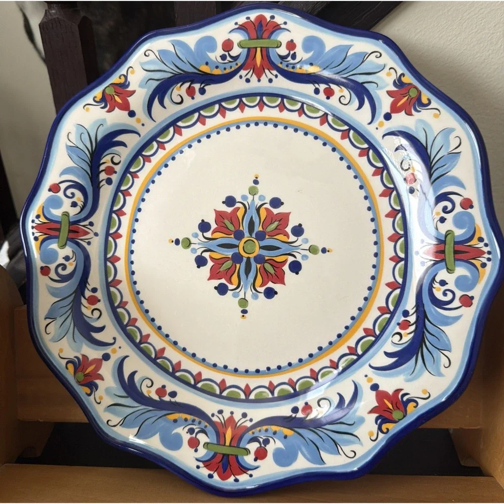 Handcrafted Espana Lifestyle San Marino Dinner Plate 11.25'' SomeScratch/Chip…